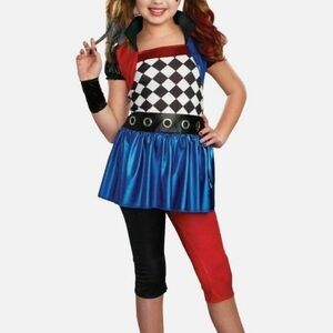 Girls Harlequin Costume Dress with Red and Blue Accents M(7/8)